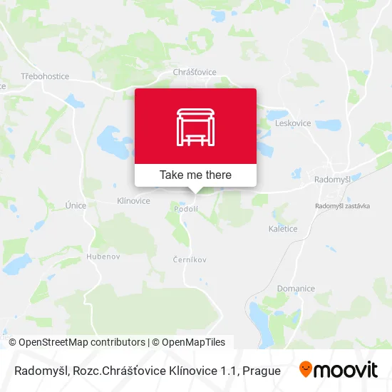 Карта Radomyšl, Rozc.Chrášťovice Klínovice 1.1