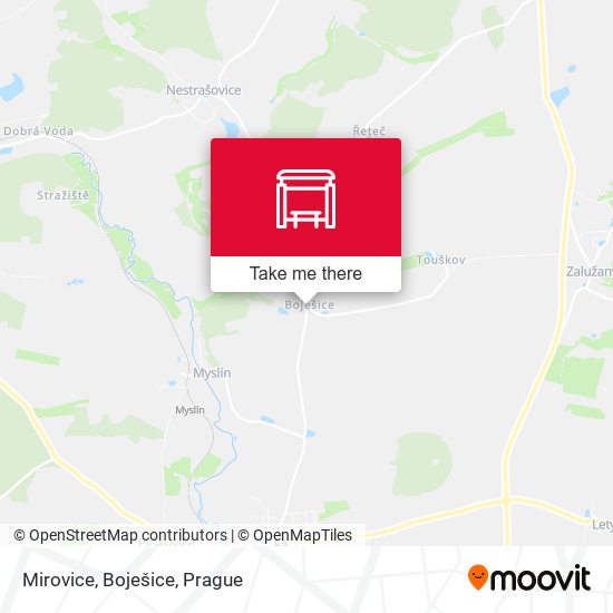 Mirovice, Boješice map