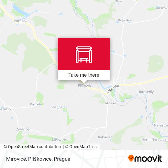 Mirovice, Plíškovice map
