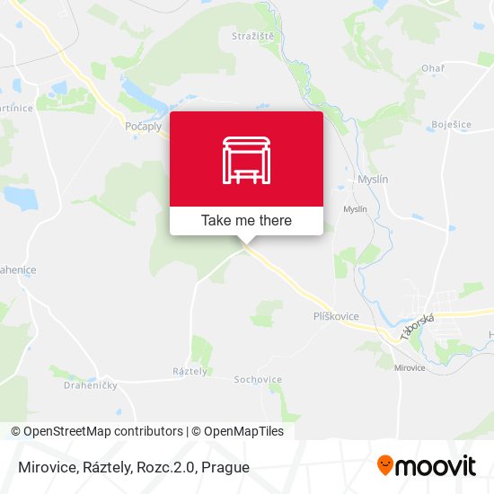 Карта Mirovice, Ráztely, Rozc.2.0