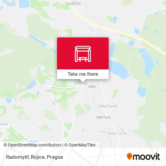 Карта Radomyšl, Rojice