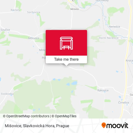 Mišovice, Slavkovická Hora map