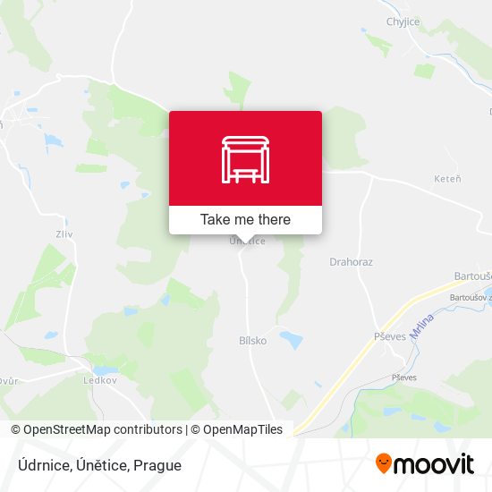 Údrnice, Únětice map