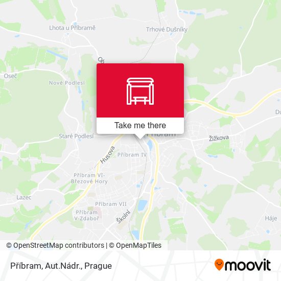 Příbram, Aut.Nádr. map