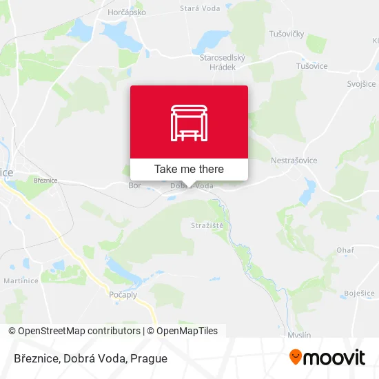 Карта Březnice, Dobrá Voda