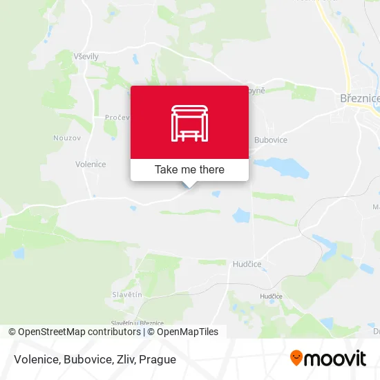 Карта Volenice, Bubovice, Zliv