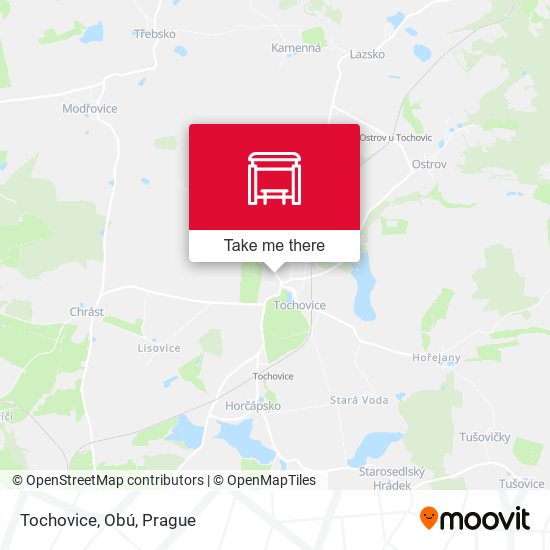 Карта Tochovice, Obú