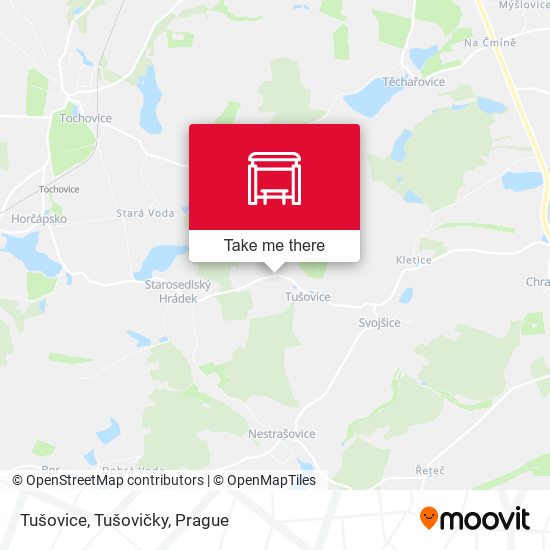 Tušovice, Tušovičky map