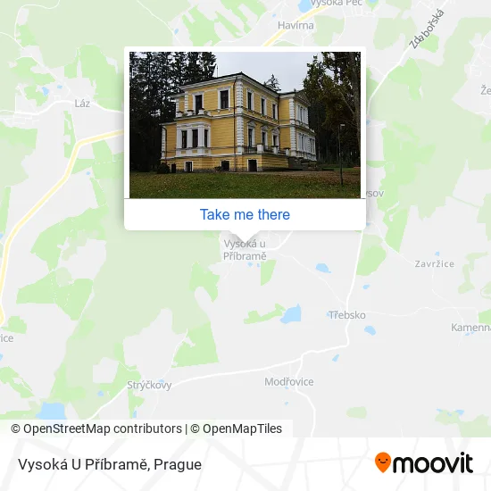 Карта Vysoká U Příbramě