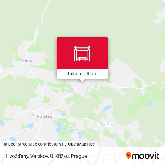 Hvožďany, Vacíkov, U Křížku map