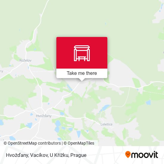Hvožďany, Vacíkov, U Křížku map