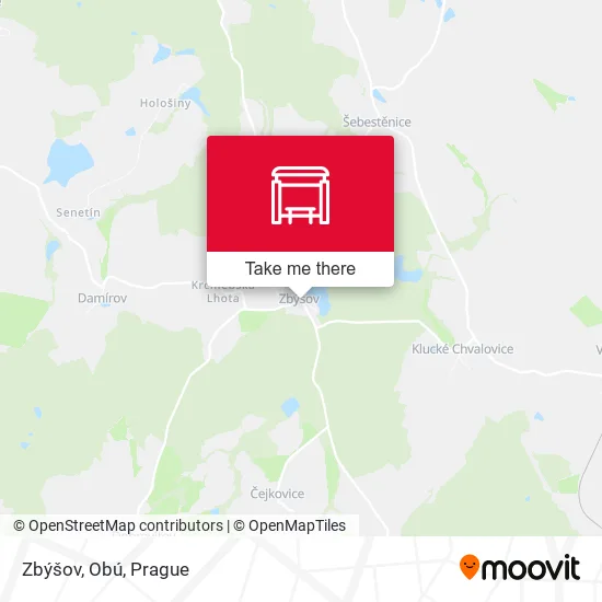Карта Zbýšov, Obú