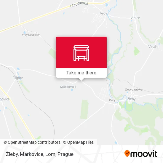 Карта Žleby, Markovice, Lom