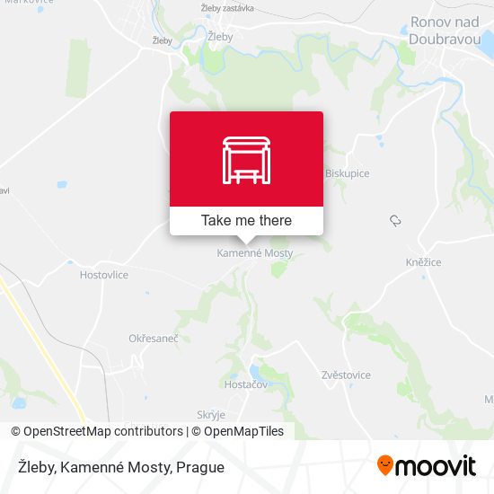 Žleby, Kamenné Mosty map