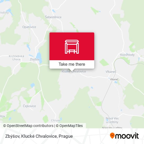 Zbýšov, Klucké Chvalovice map