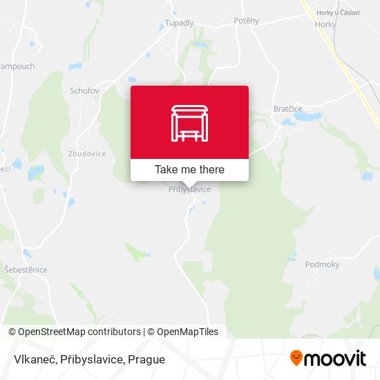 Vlkaneč, Přibyslavice map