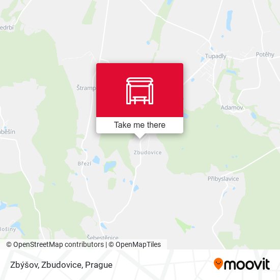 Zbýšov, Zbudovice map