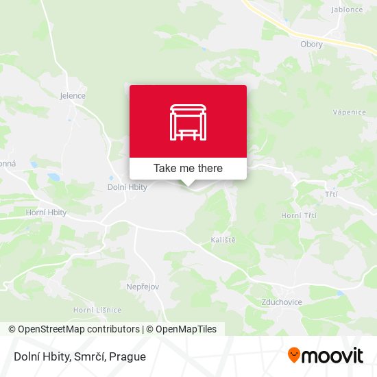 Dolní Hbity, Smrčí map