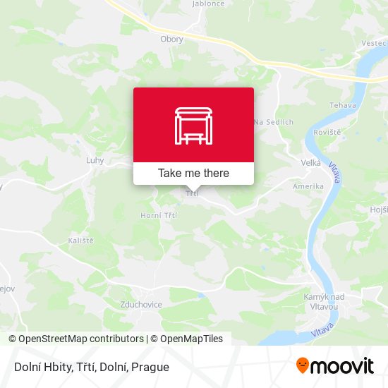 Dolní Hbity, Třtí, Dolní map