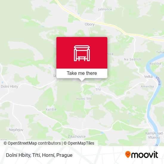 Dolní Hbity, Třtí, Horní map