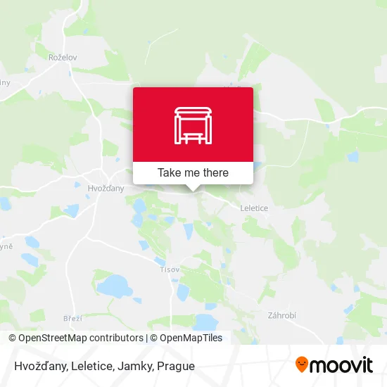 Карта Hvožďany, Leletice, Jamky