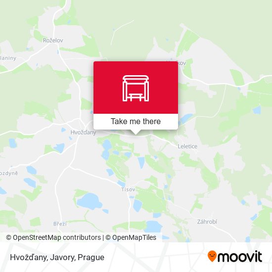 Hvožďany, Javory map