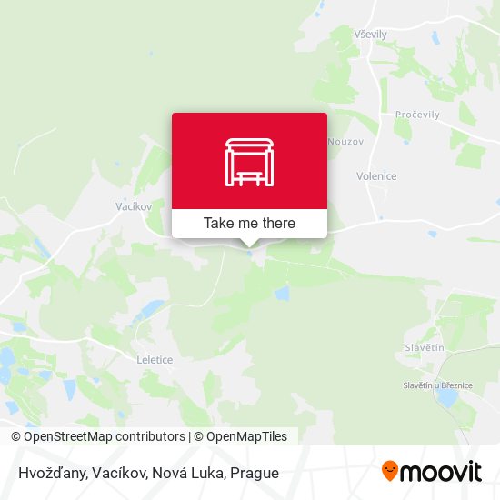 Hvožďany, Vacíkov, Nová Luka map