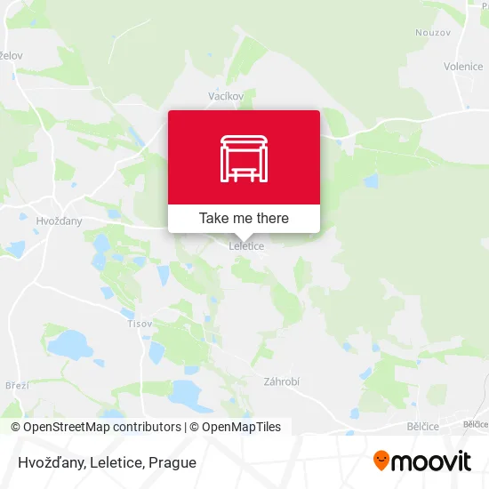 Карта Hvožďany, Leletice