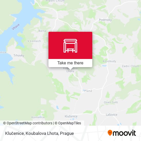 Klučenice, Koubalova Lhota map
