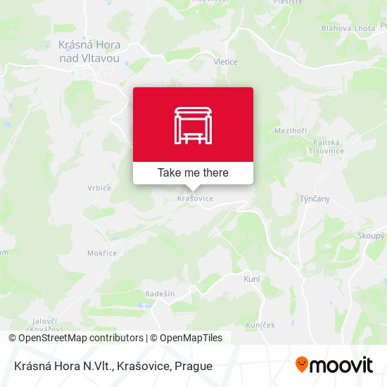 Krásná Hora N.Vlt., Krašovice map