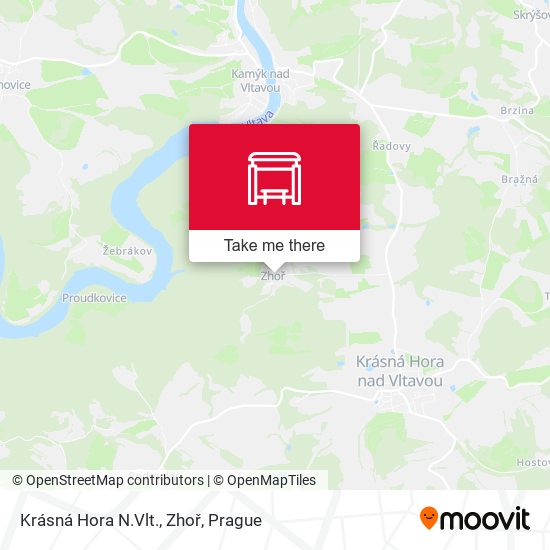 Krásná Hora N.Vlt., Zhoř map