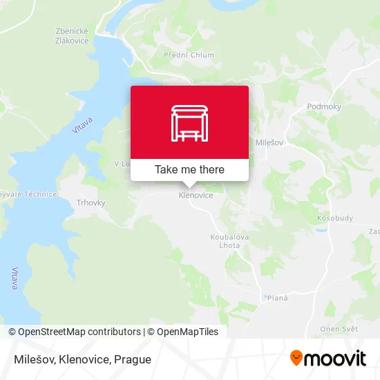 Карта Milešov, Klenovice