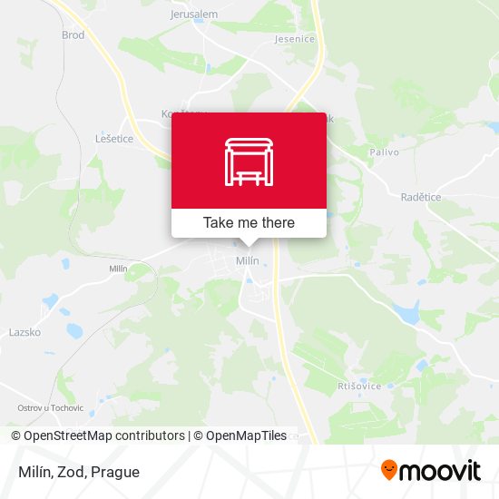 Карта Milín, Zod