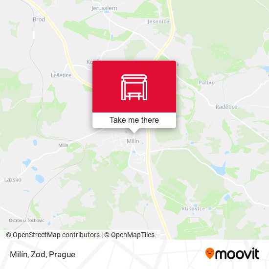 Карта Milín, Zod