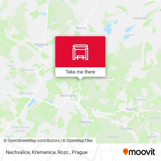 Карта Nechvalice, Křemenice, Rozc.