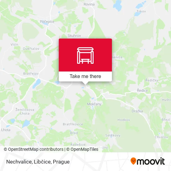 Карта Nechvalice, Libčice