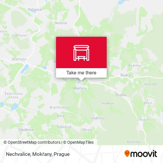 Карта Nechvalice, Mokřany