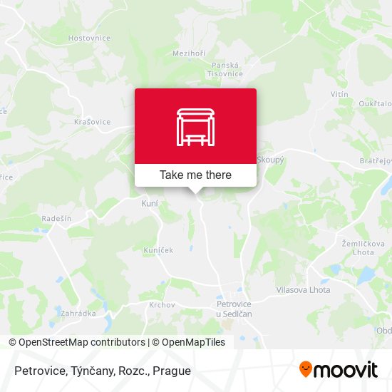 Petrovice, Týnčany, Rozc. map