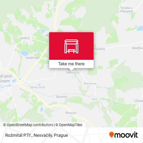 Rožmitál P.Tř., Nesvačily map