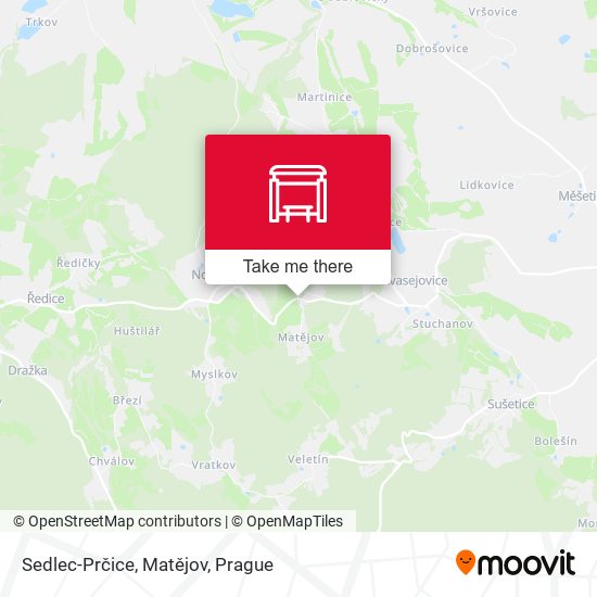 Sedlec-Prčice, Matějov map