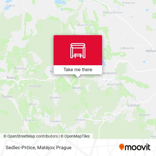 Sedlec-Prčice, Matějov map