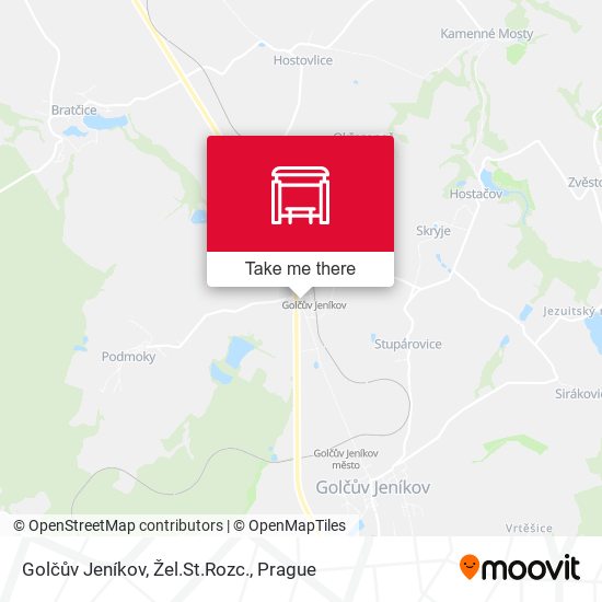 Golčův Jeníkov, Žel.St.Rozc. map