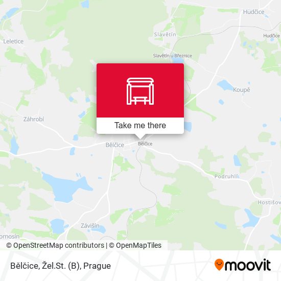 Bělčice, Žel.St. map