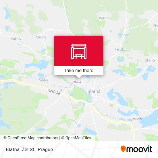 Карта Blatná, Žel.St.