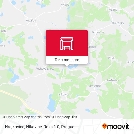 Hrejkovice, Níkovice, Rozc.1.0 map