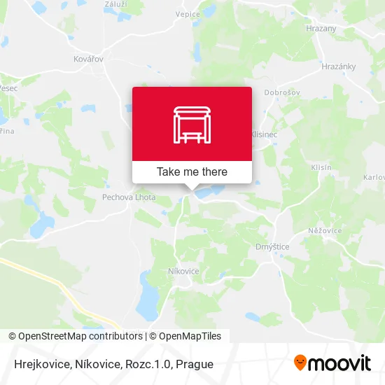 Карта Hrejkovice, Níkovice, Rozc.1.0