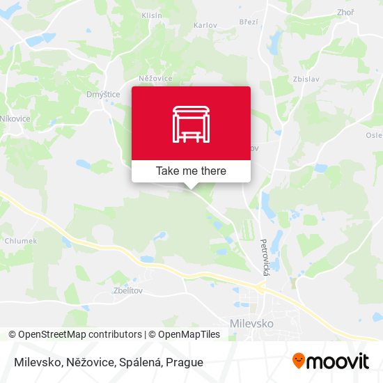 Milevsko, Něžovice, Spálená map