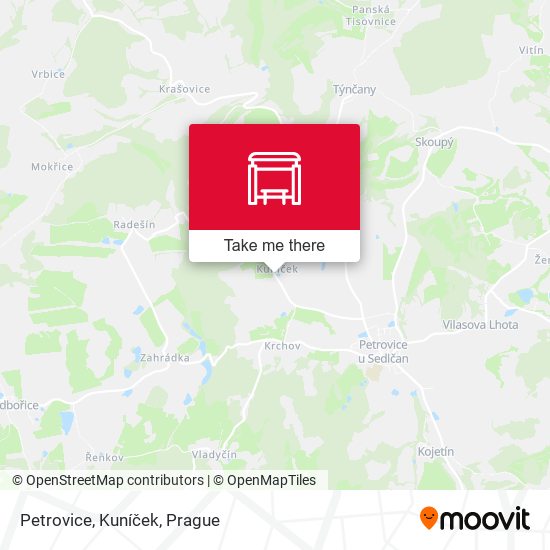 Petrovice, Kuníček map