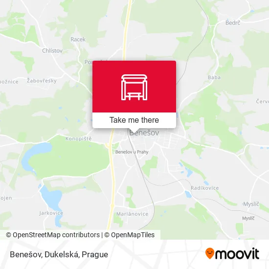 Benešov, Dukelská map