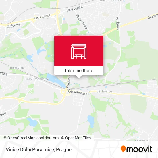 Карта Vinice Dolní Počernice
